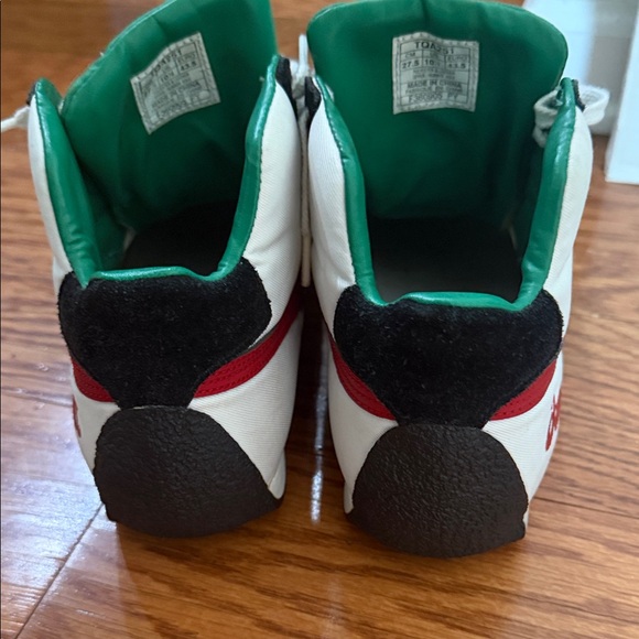 Asics High-Top Sneakers in Green, Red, and Black - Picture 3 of 5